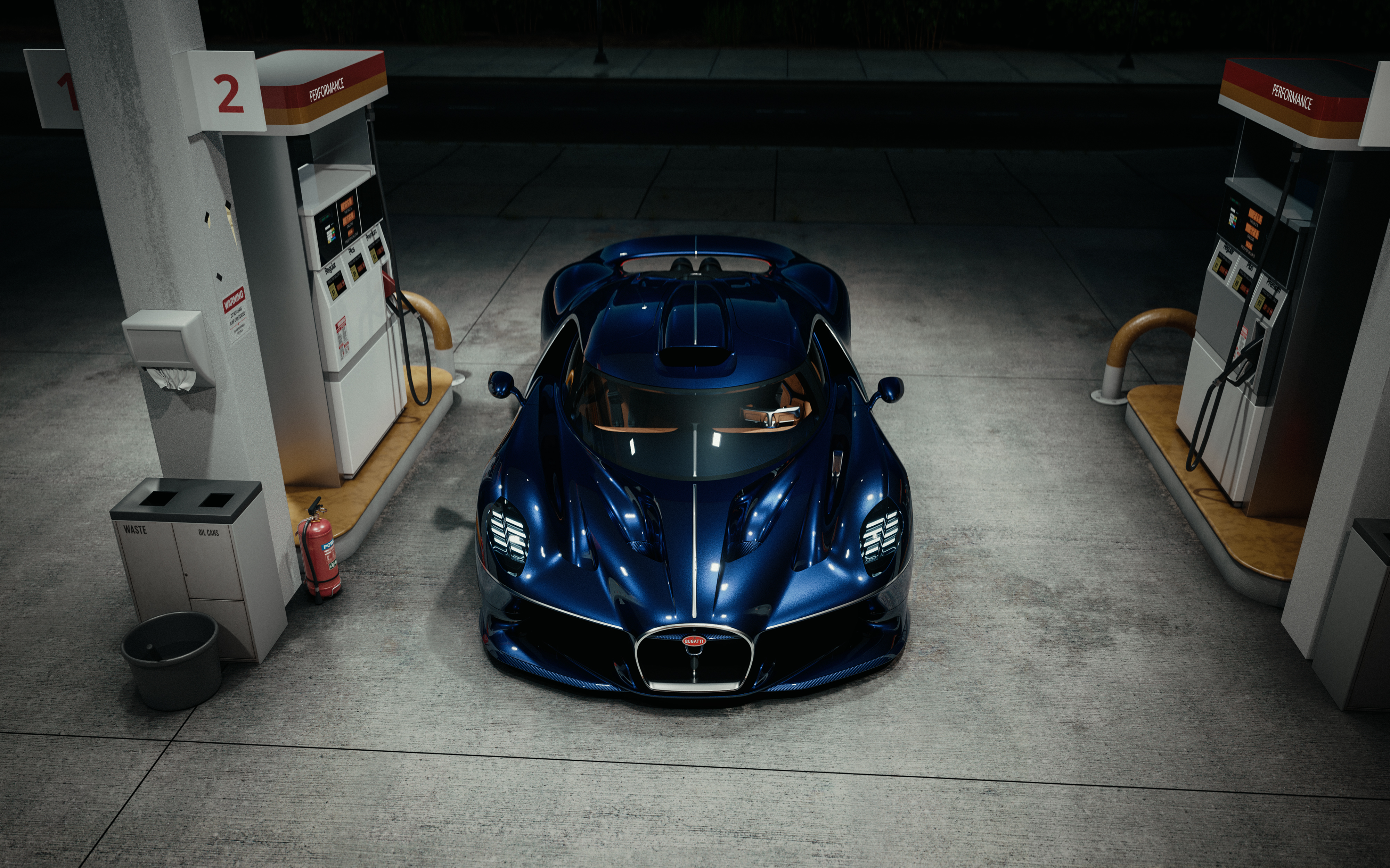 Wider than on the Bugatti Bolide, the horseshoe grille asserts a new expression of Bugatti design — a commanding presence where elegance outweighs aggression.